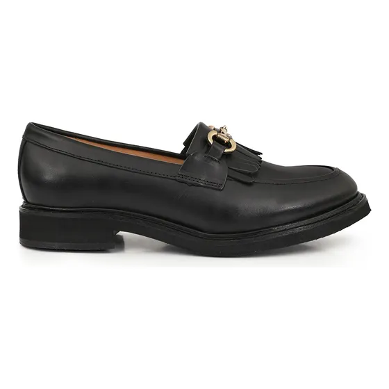 Mocasin Mujer Cuero Zapato Elegante Zueco Taco Briganti