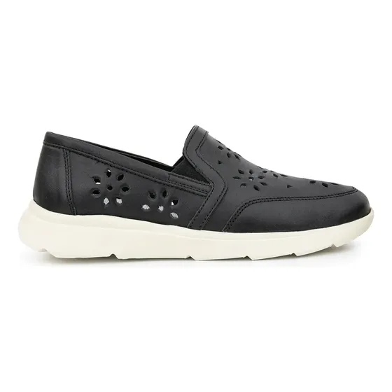 Mocasin Mujer Cuero Nautico Zapato Goma Chatita Briganti