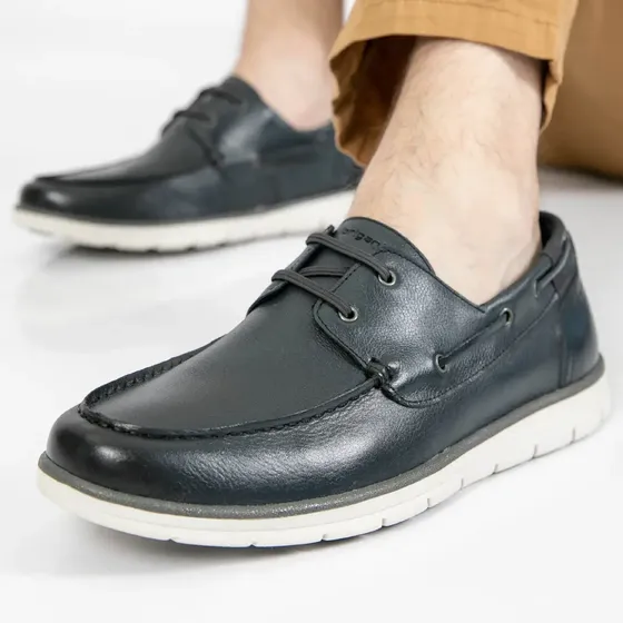 Nautico Hombre Cuero Mocasin Zapato Base Acolchada Briganti