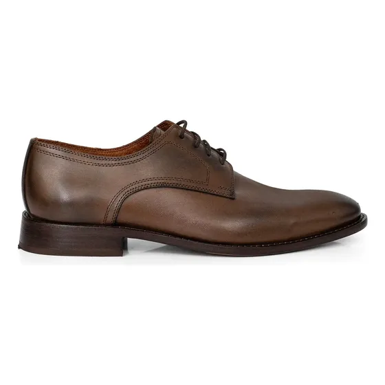 Zapato Hombre Cuero Mocasin Acordonado Taco Vestir Briganti
