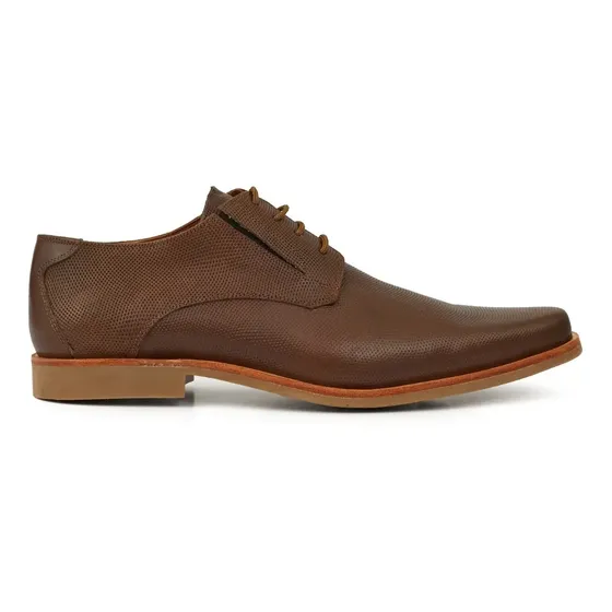 Zapato Hombre Cuero Vestir Briganti Acordonado Casual Berwin