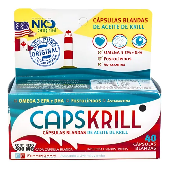 Capskrill X 40 Caps. Blandas Aceite De Krill Omega 3