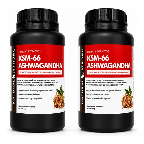 Ksm-66 Ashwagandha 3000mg (100% Puro Extracto) 2 Unidades
