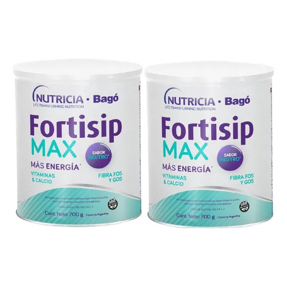 Fortisip Max Maxima Energia Neutro Combo X 2 Latas X 700 Gr.