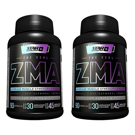 Zma Star Nutrition Zinc Magnesio Vitamina B6 X2 Sin Sabor