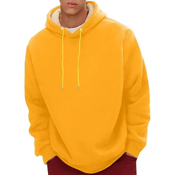 Sudadera Hombre Capucha Forrada Otoño Invierno