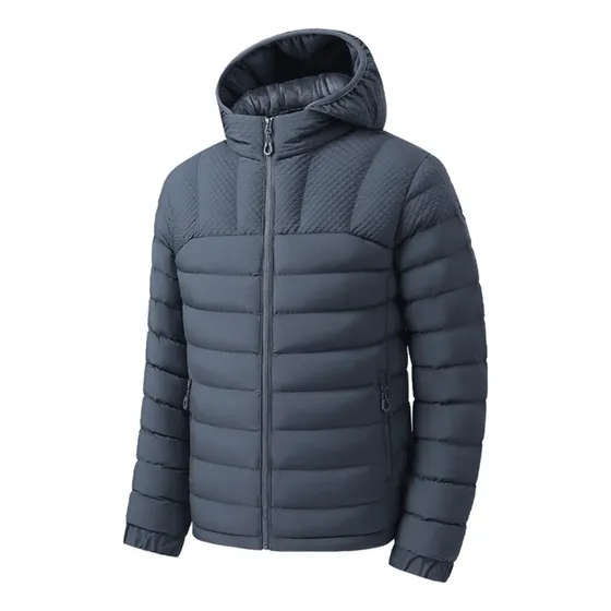 Chaqueta Acolchada Con Capucha Para Hombre, Otoño E Invierno