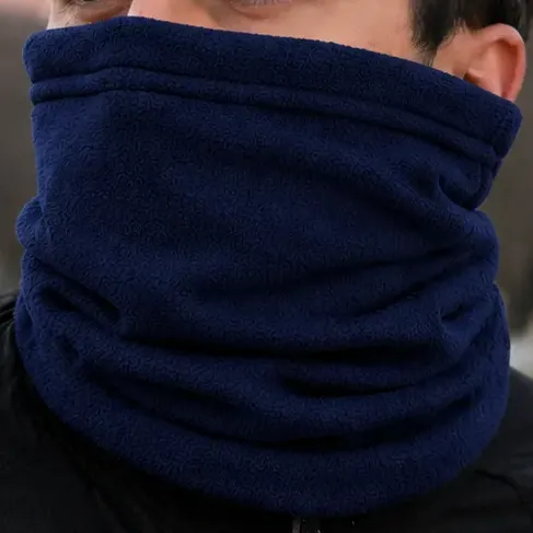 Cuello Polar Termico 2 En 1 Gorro Invernal Frio Moto Cordon