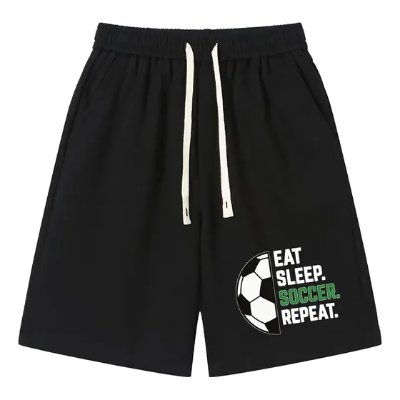 Short Hombre De Fútbol Con Cordón Estampado Frase Vintage