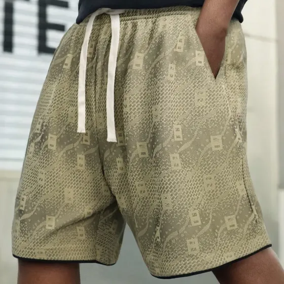 Short Hombre Casual Con Bolsillos Y Cordón Ajustable
