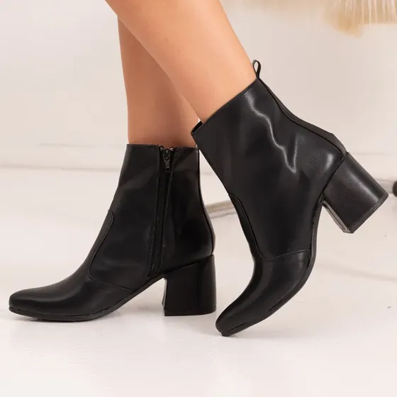 Bota Botineta Mujer Moda Bakshoes Con Taco Forrado
