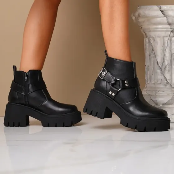 Bota Borcego Diseño Plataforma Rufus Becca Shoes