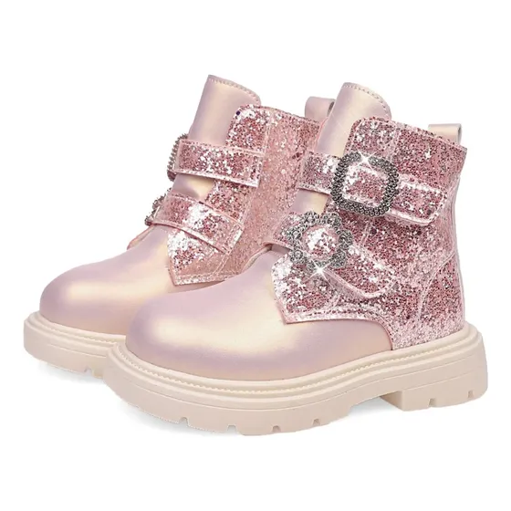 Botitas Nena Glitter Hebilla Strass