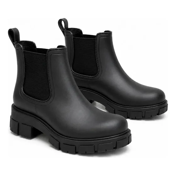 Bota Lluvia Goma Mujer Urbana Moda Impermeables Plataforma