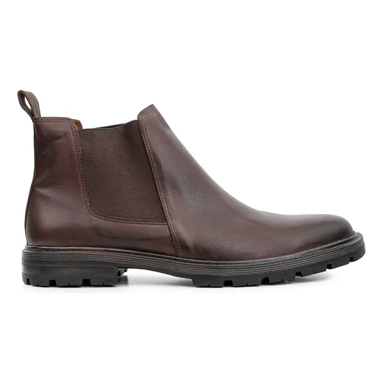 Bota Hombre Cuero Zapato Elastico Clasico Botineta Briganti
