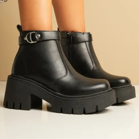 Bota Borcego Diseño Plataforma Becca Of Luigi