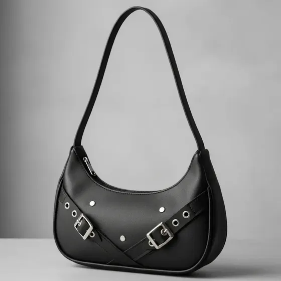 Cartera Mujer Mini Bag Cuero Eco Baguette Bolso Bandolera Porta Celular Carteras De Mujer Negra Negro Para Salidas Dama Moda Tela Lisa Regalo Para Mujer Morral Minibag Moderna Versatil Resistente Mano