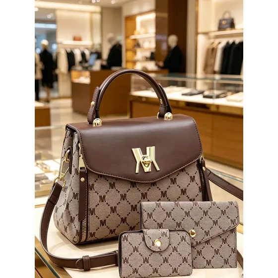 Set 3 Piezas Cartera Y Billetera Mujer