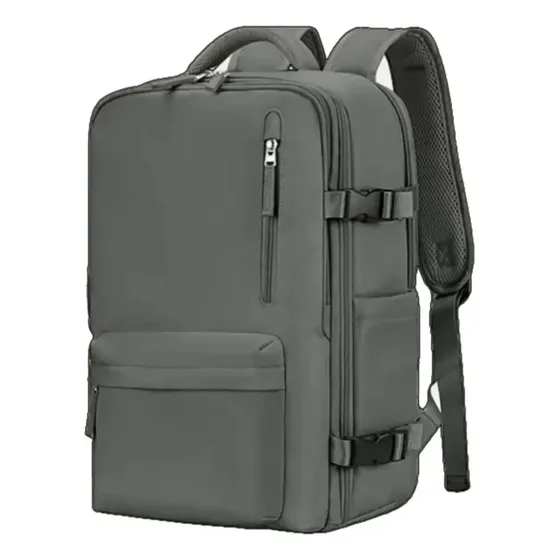 Mochila Viral Espaciosa Impermeable Multifuncional Viajes Color Verde musgo Diseño de la tela Liso