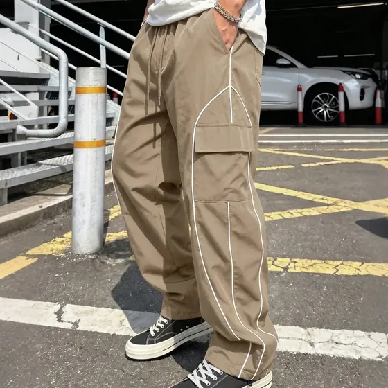 Pantalón Cargo Hombre Con Bolsillos