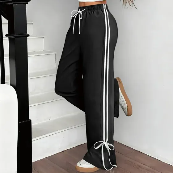 Pantalón Jogging Recto Mujer Con Cordón
