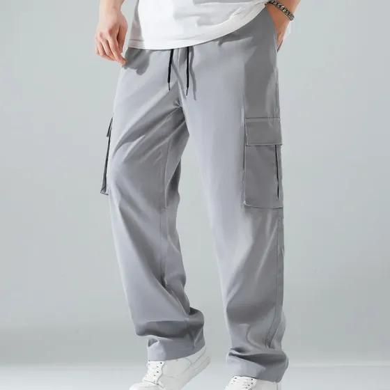 Pantalón Cargo Casual Hombre Con Bolsillos