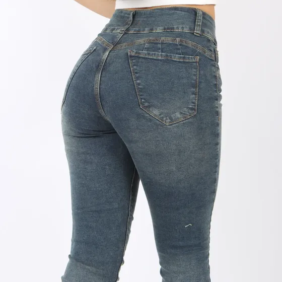 Pantalon Zaira Jeans Chupin Skinny Mujer Largo