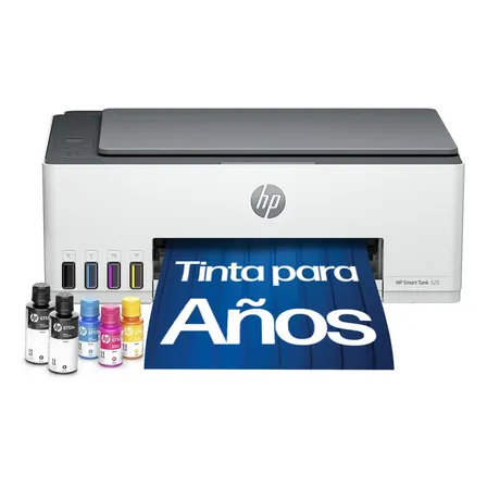 Impresora Multifuncional HP Smart Tank 520 Sistema Continuo, Color, USB, Imprime, Copia y Escanea