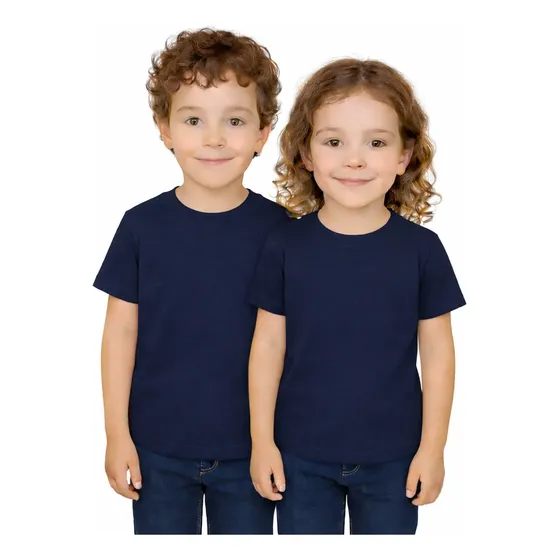 Remera Manga Corta Niños Algodón Calidad Peinado Elifec