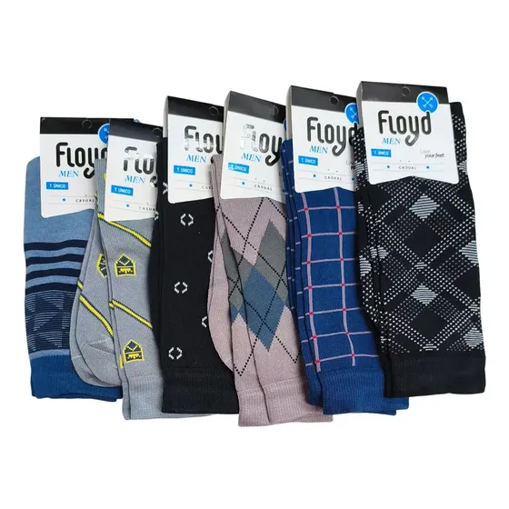 Medias Floyd Media Caña Mujer/hombre Pack X6 Pares