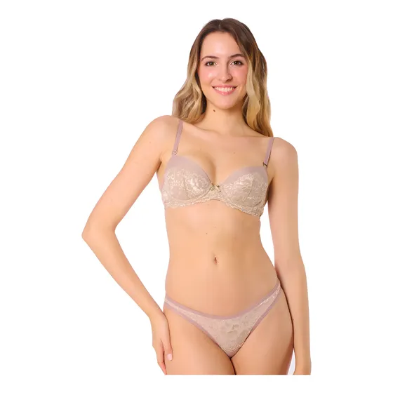 Conjunto Corpiño Y Colaless Con Encaje Lody Art. 5105