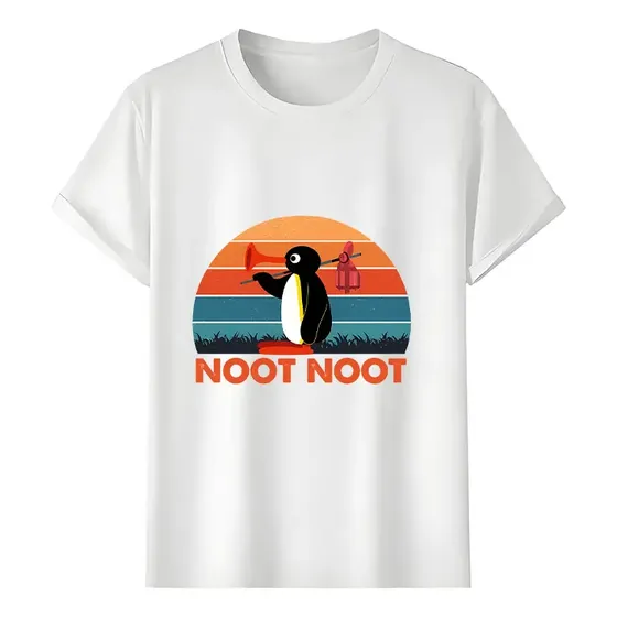 Tshirt Muscle Freaks Pingu Retro Estilo Camiseta Pingüino