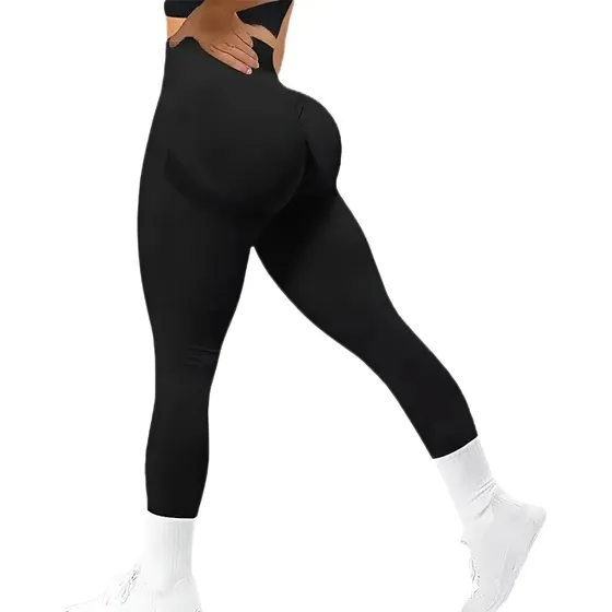 Gimnasio De Yoga De Cintura Alta Para Mujer, Negro, Talla M
