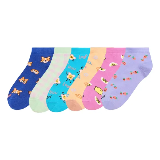 Pack X 6 Pares Soquetes De Mujer Estampados Floyd Art Mj-6