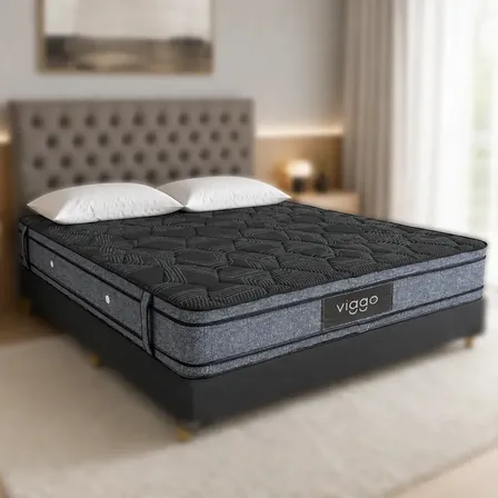 Colchón Viggo Magnum 140x190 Cm Alta Densidad 300 Kg Negro