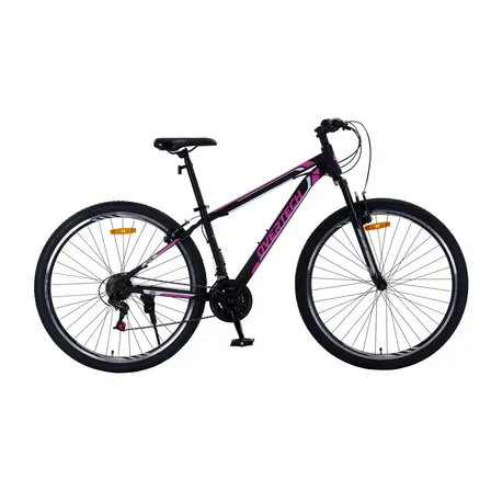 Bicicleta Mtb Overtech R29 Q3 C/suspensión 21 Velocidades 12 Color Negro/Rosa/Blanco Tamaño del cuadro M