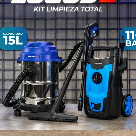 Combo Kit Aspiradora 15 Litros + Hidrolavadora 110 Bar | Hogar / Auto