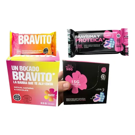 Barritas Barra Proteicas X12 Unid Datiles + Bocadito X 10