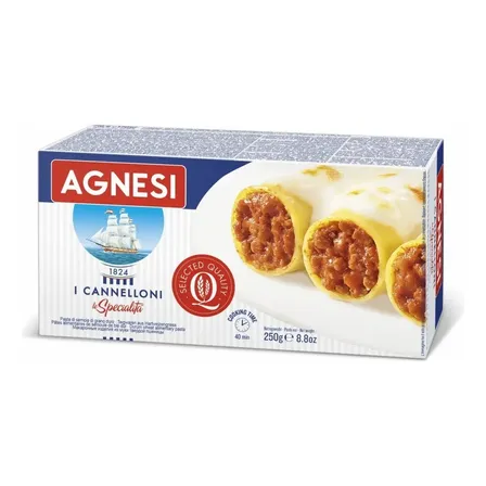 Agnesi Pasta Italiana Cannelloni 250grs Importado