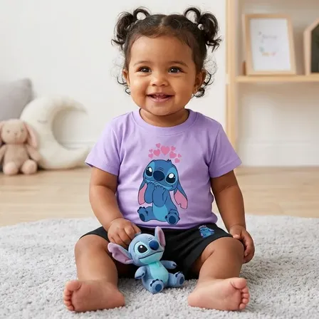 Conjunto Infantil Bebe Verano Short Remera Personajes