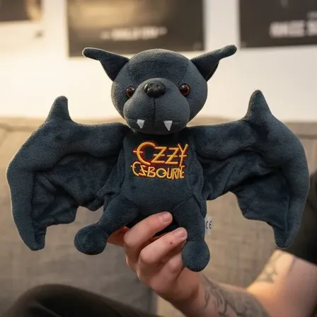 Murcielago Ozzy Osbourne Importado Black Sabbath Peluche Gris Oscuro