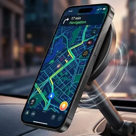 Soporte Celular Auto Magnetico Ventosa 360 Parabrisas Iman Negro