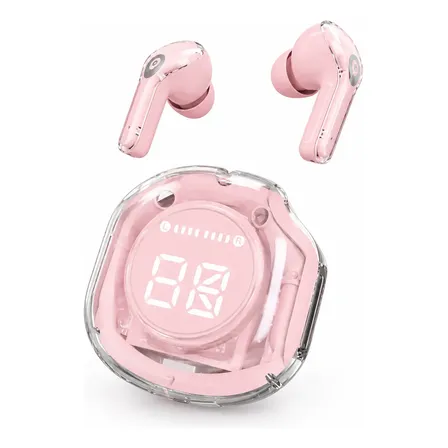Auriculares Inalámbricos Bluetooth Rosa Con Display Led A39 Rosa