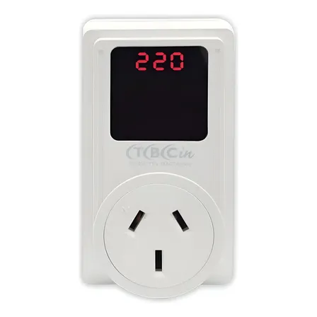 Protector De Tensión Alta Baja Digital 20a Blanco Tbcin Blanco