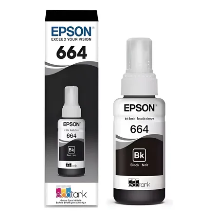 Tinta Epson 664 Negra Original L120 L200 210 L300  L355 L455 Negro