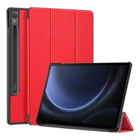 Funda Smart Cover Para Tablet Galaxy Tab S9 Fe 10.9 Rojo Log