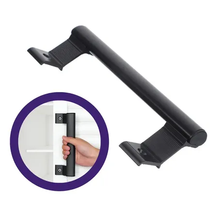 Manija Para Ventana O Puerta Corrediza Aluminio 20cm Negro Negro