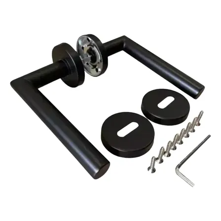 Manija Negra Doble Para Puerta BRZ-1050-N