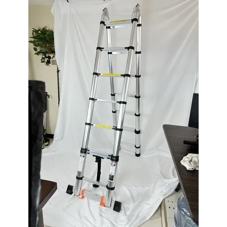 Escalera Telescópica Doble 6 (1,9+1,9) 3,80 Extendida Plateado