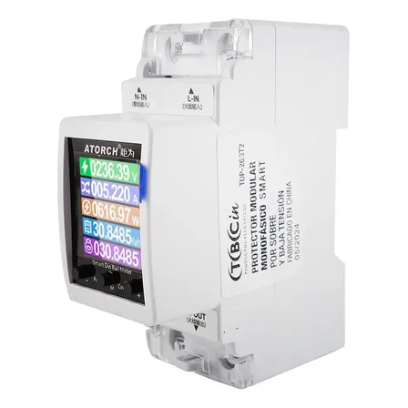 Protector Tensión Monitor Multimedidor Smart Wifi Tbcin TDP-263T2 80A